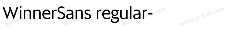 WinnerSans regular字体转换
